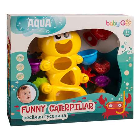 Весёлая гусеница BabyGo для ванны