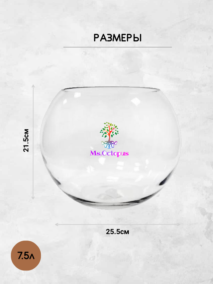 Аквариум Ms.Octopus шар 7.5 л - фото 3