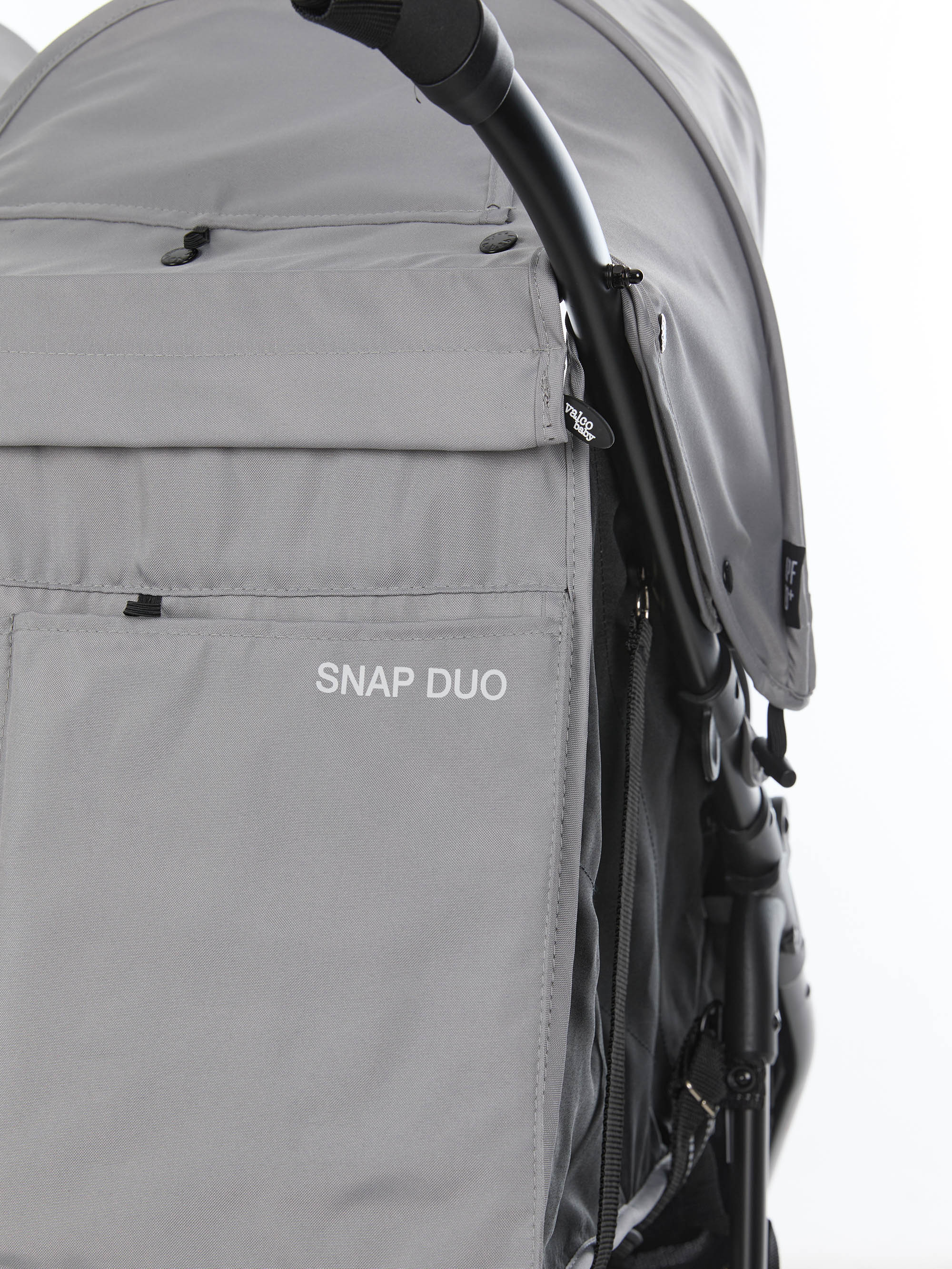 Коляска прогулочная для двойни Valco baby Snap Duo Flatt Matt серый - фото 17