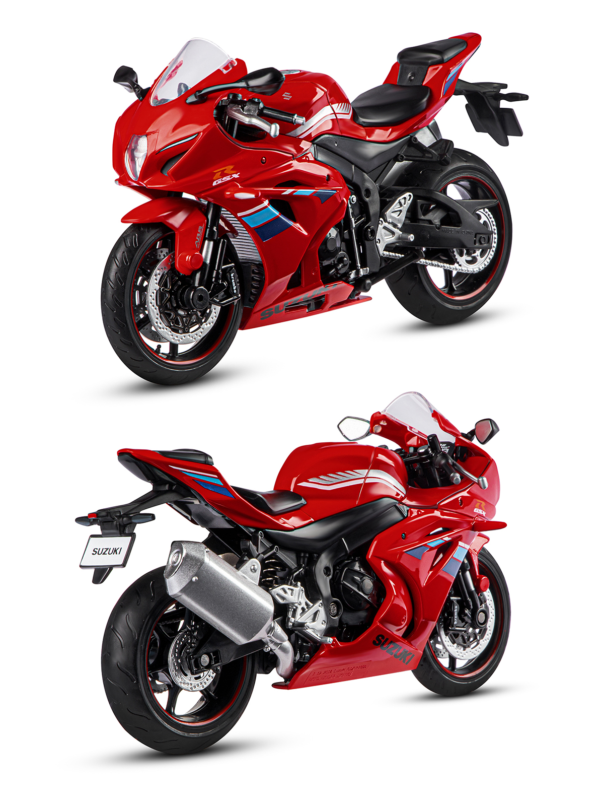 Мотоцикл АВТОпанорама Suzuki GSX R1000 1:12 JB1251604 - фото 8