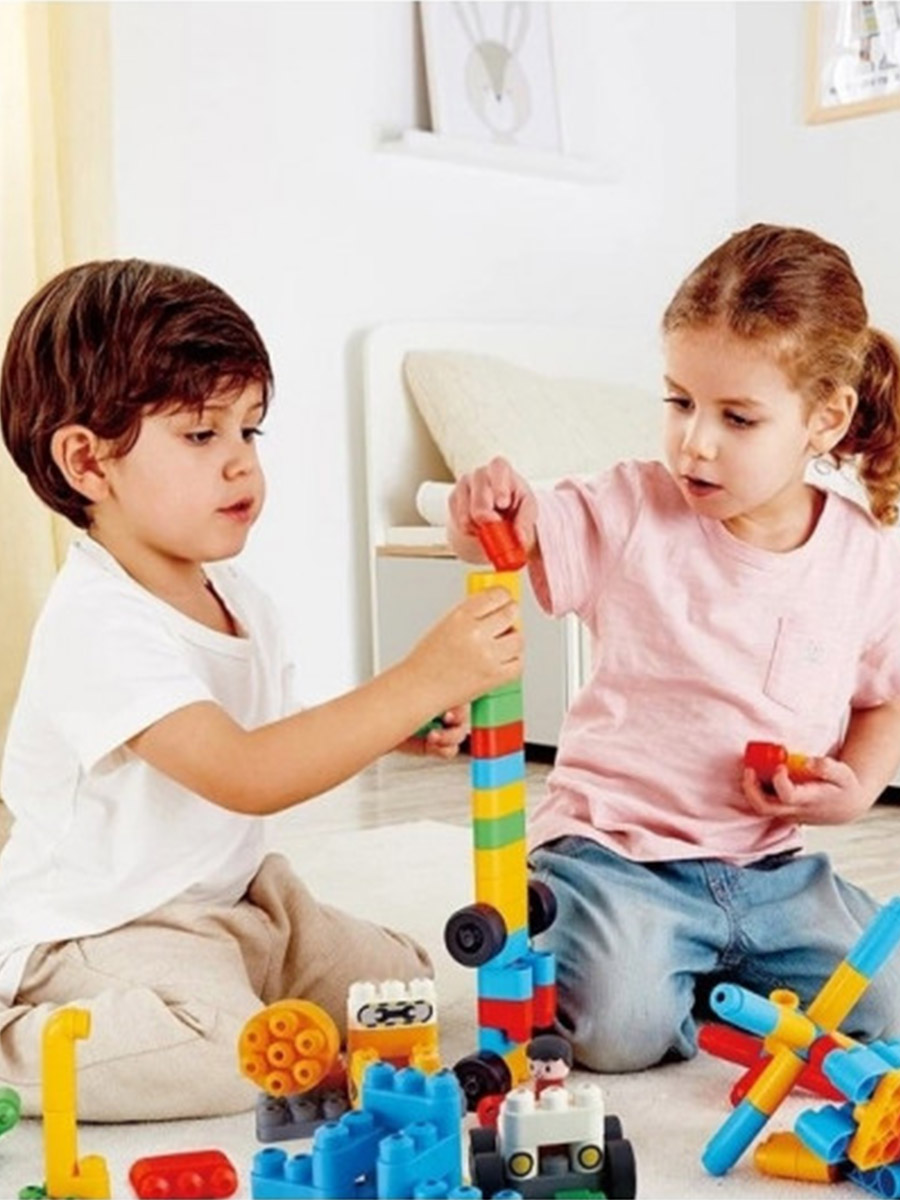 Конструктор Hape из мини-блоков 128 дет. - фото 1