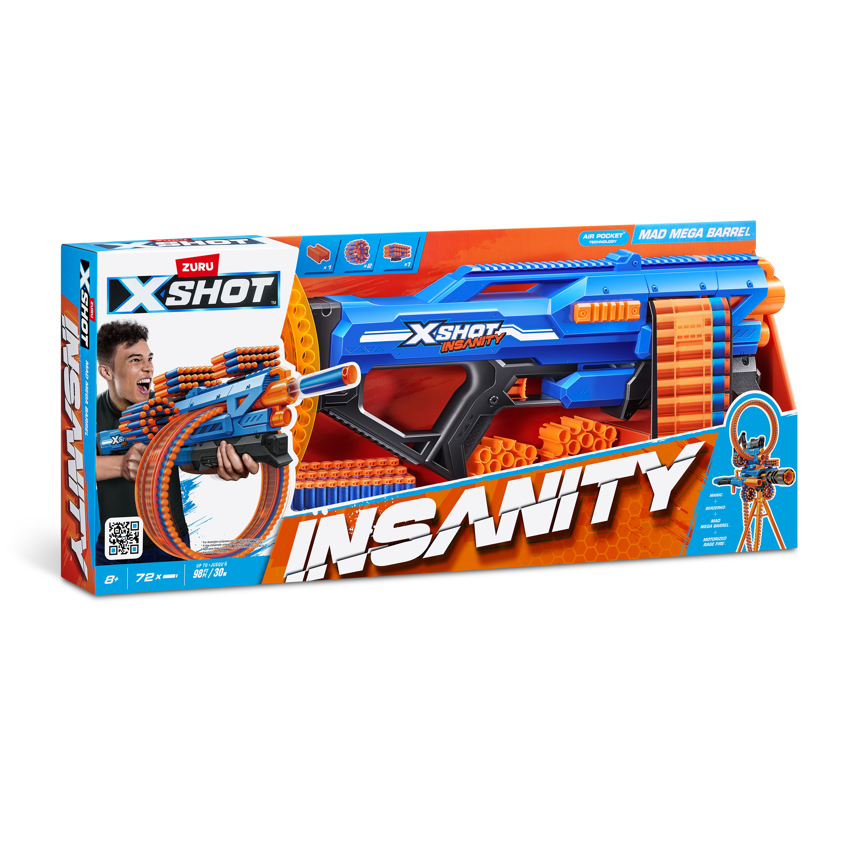 Бластер Zuru XSHOT  Insanity Mad Mega Barrel - фото 16