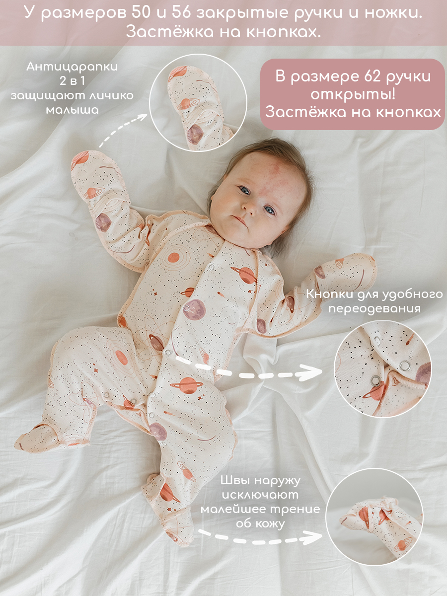 Слип для новорожденных 3 шт Milimbi 0304.91/ПЛАН - фото 5