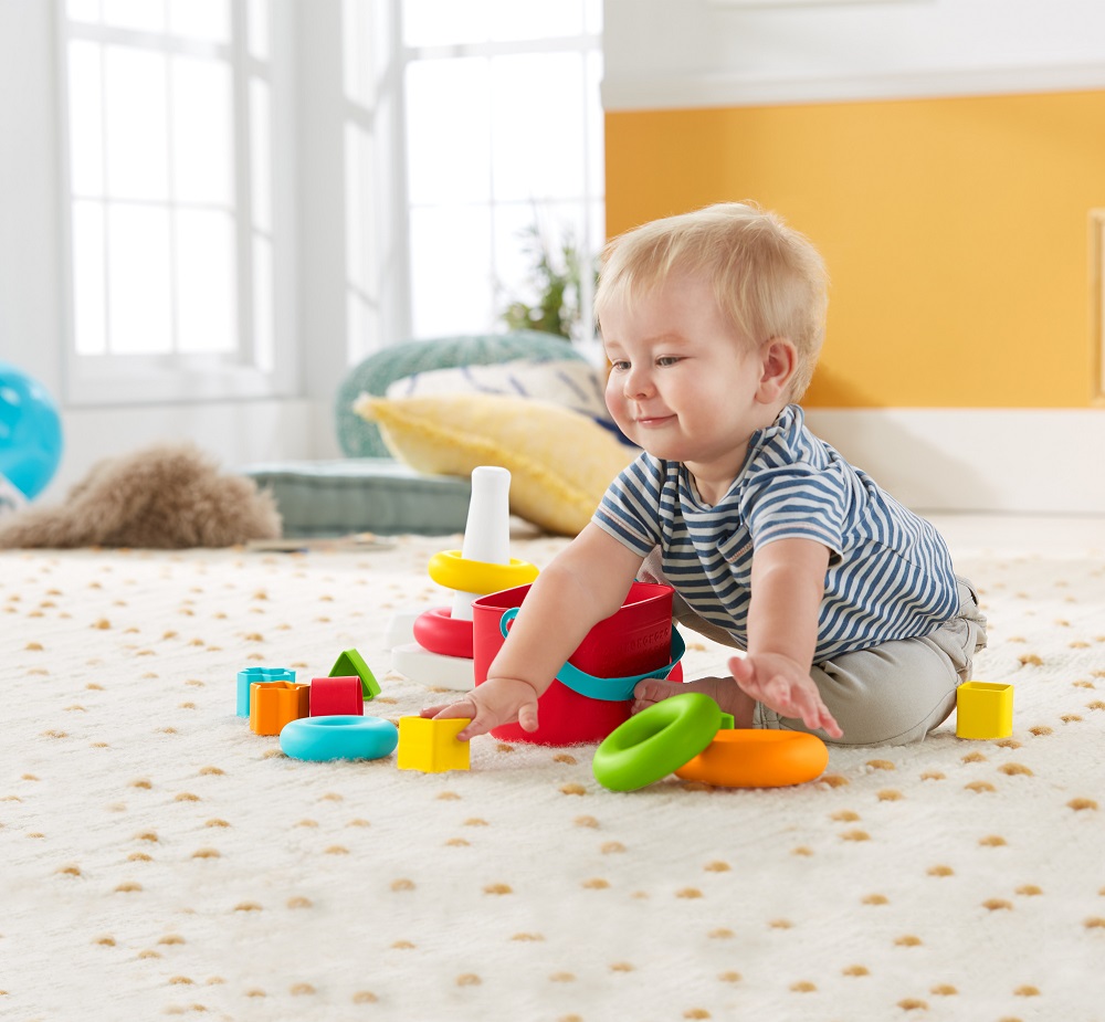 Игрушка Fisher Price пирамидка Складывай и толкай - фото 8