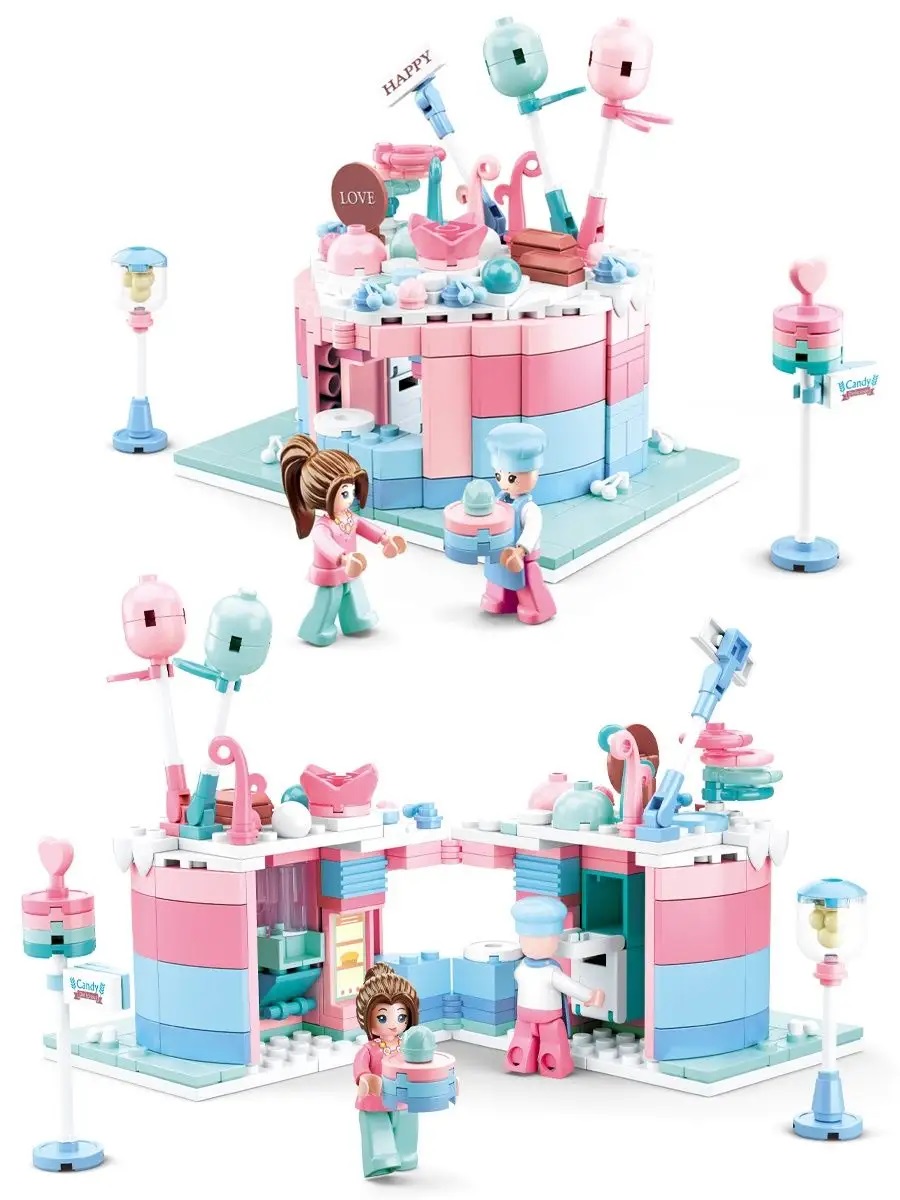 Конструктор SLUBAN Фуд-корт 328 дет. - фото 1