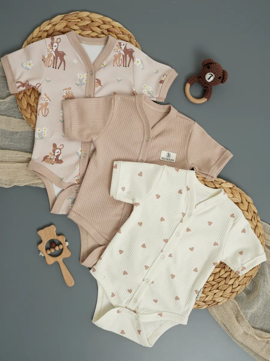 Боди 3 шт Супер Пупс нбр/3пр/бд/sk23/рубчик/леснаясказка - фото 18