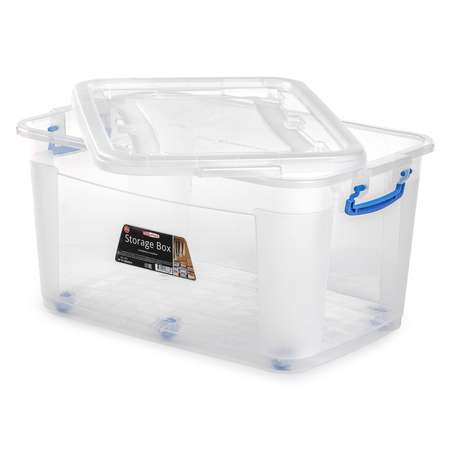 Контейнер elfplast для хранения Storage Box на колесах прозрачный 50 л 64х41.5х31.5 см