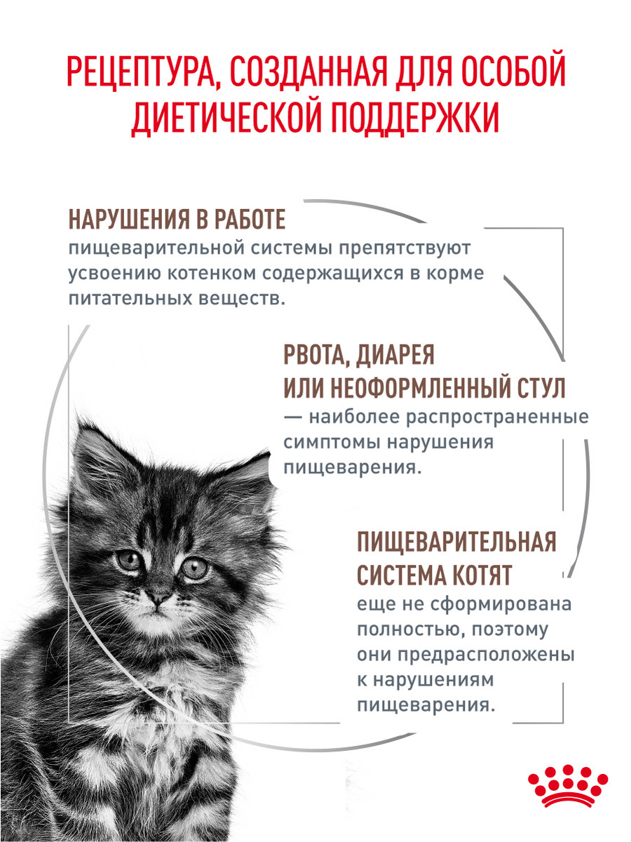 Корм для котят Royal Canin 2кг Gastrointestinal Kitten при нарушениях пищеварения сухой - фото 2