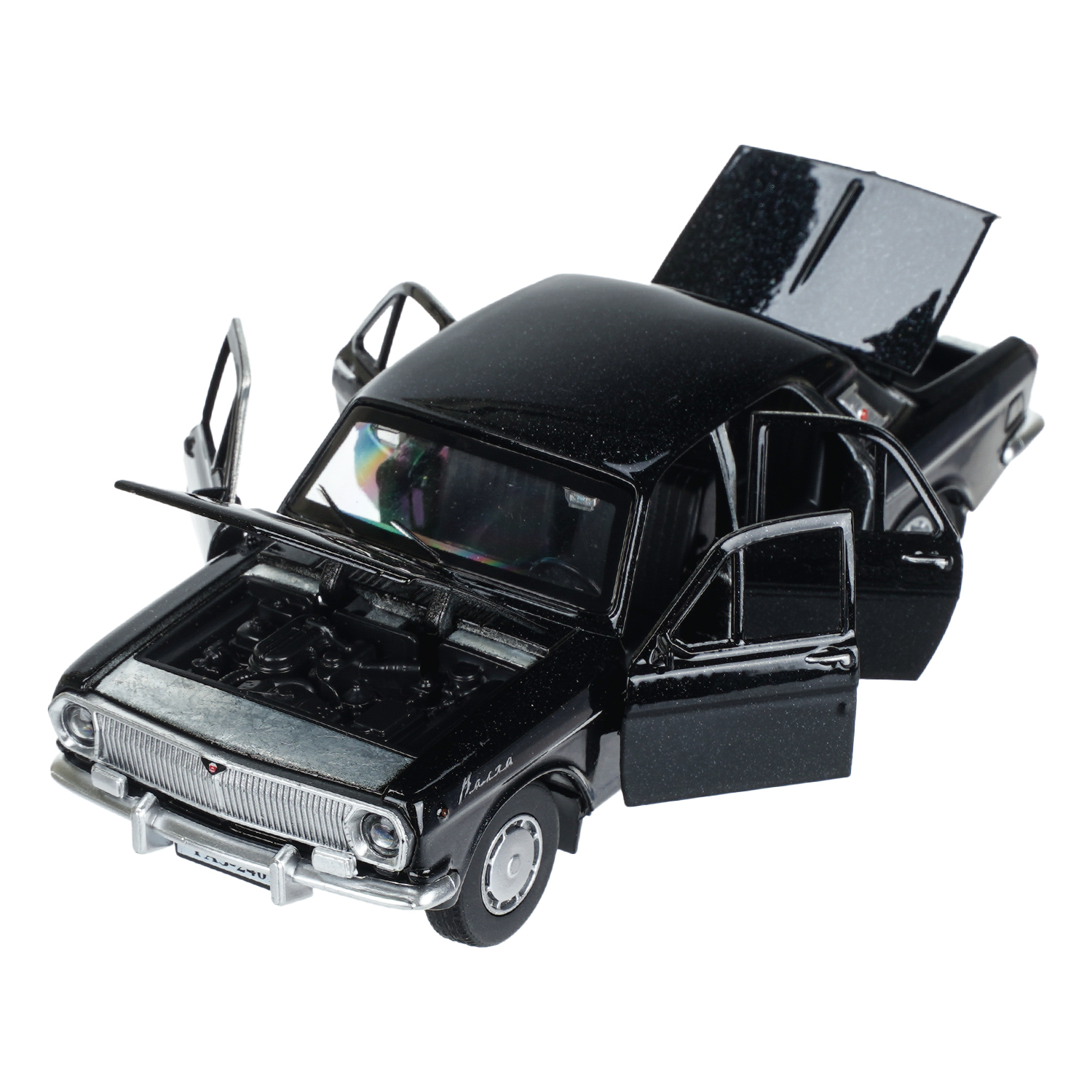 Автомобиль Технопарк ГАЗ Волга Черная 1:32 410484 - фото 3