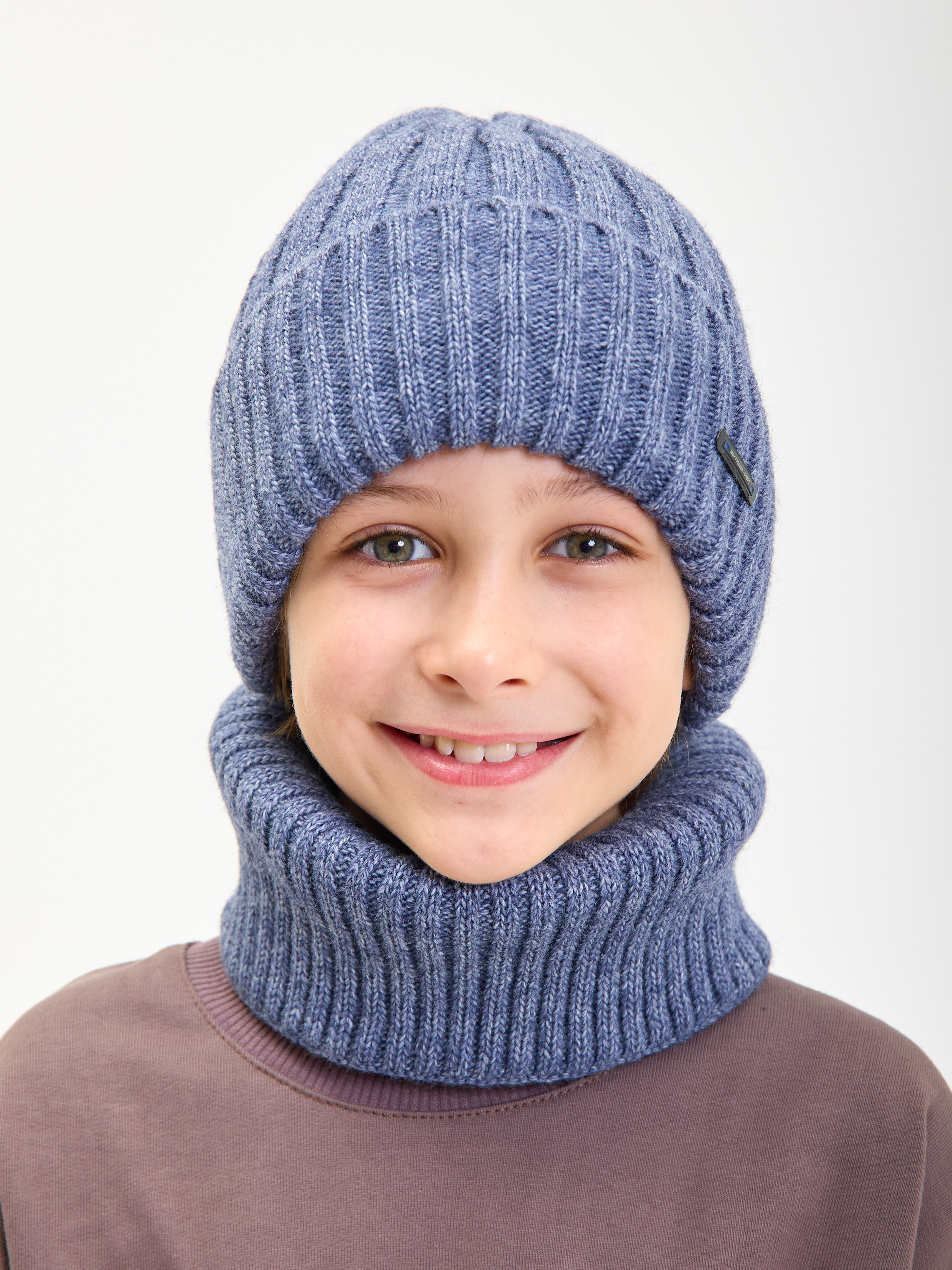 Шапка и снуд KUBRIO KU-H-107-WIN-GrBlue - фото 5