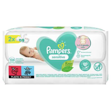 Влажные салфетки Pampers Sensitive 104 шт.