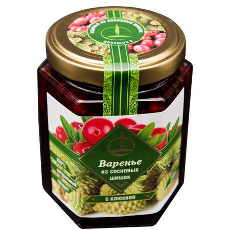 Варенье Емельяновская Биофабрика из Сосновой Шишки с клюквой 240 г