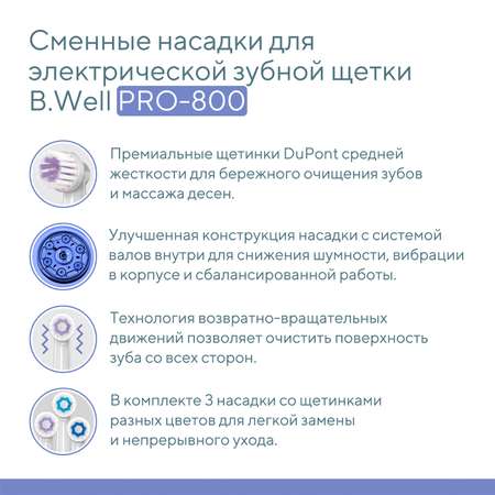 Насадка электрическая B.Well 3 шт.