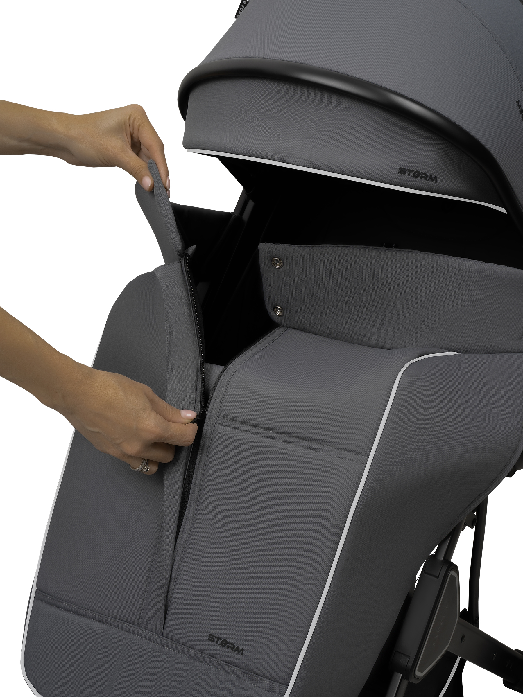 Коляска прогулочная JOVOLA Storm темно-серый - фото 36