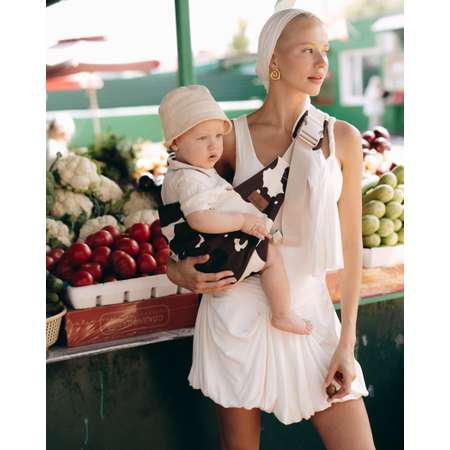 Переноска для новорожденных Timikbaby слинг коровий принт