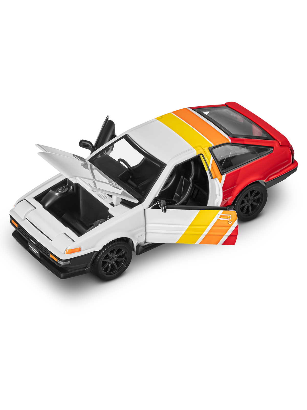 Автомобиль АВТОпанорама Toyota Sprinter Trueno Сборная модель 1:37 JB1251894 - фото 18