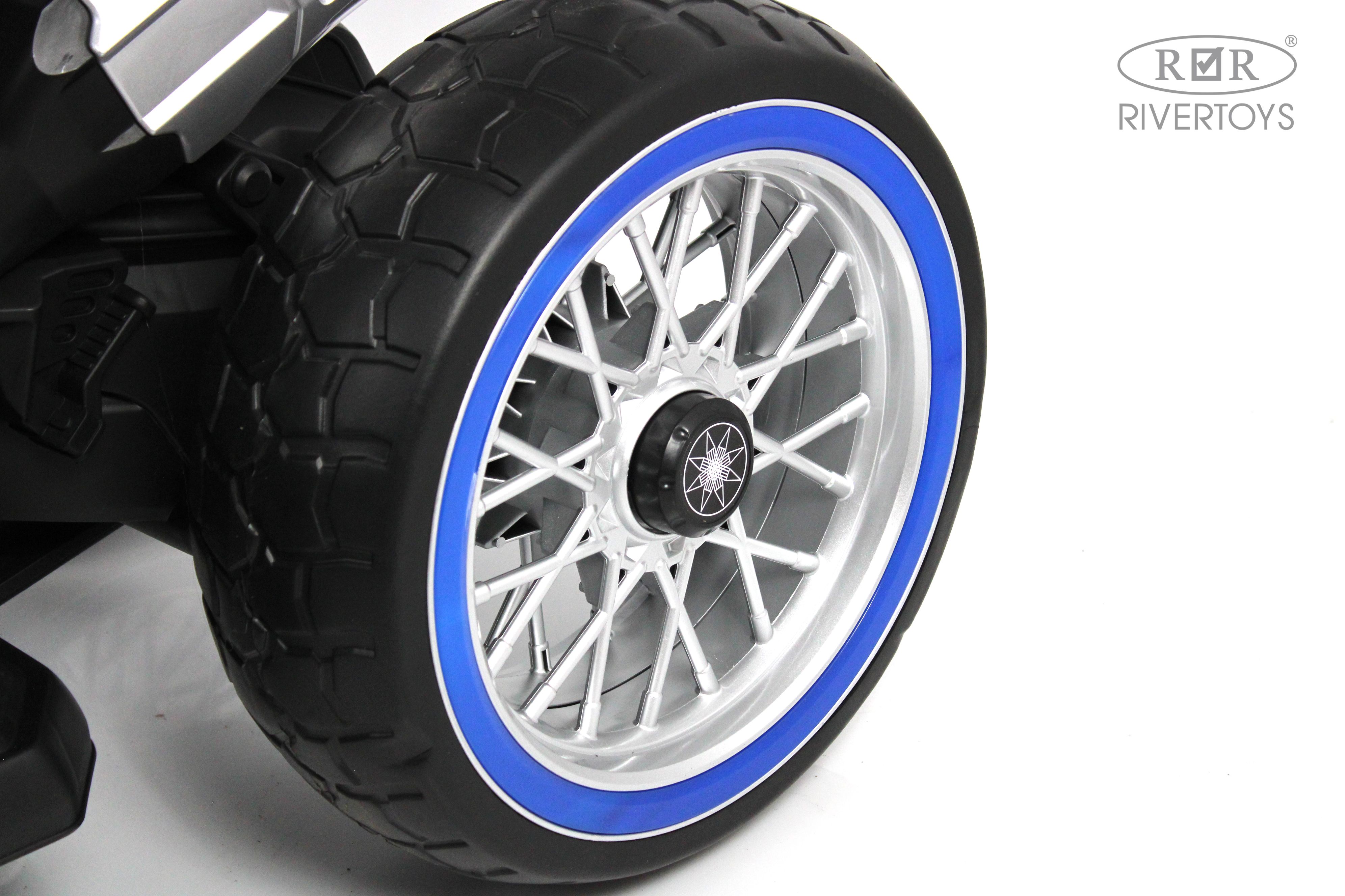 Электромотоцикл RIVERTOYS М111БХ-BLUE - фото 23