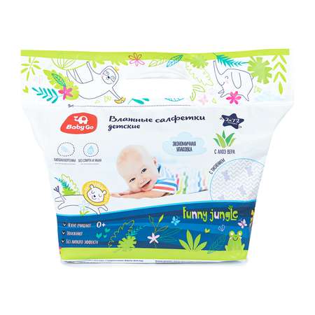 Влажные салфетки BabyGo 72 шт.