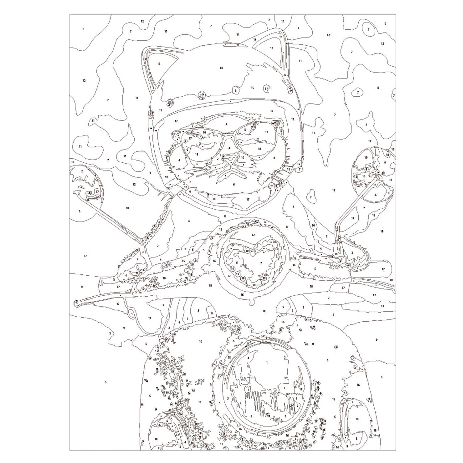 Картина по номерам Феникс + Кот - фото 2