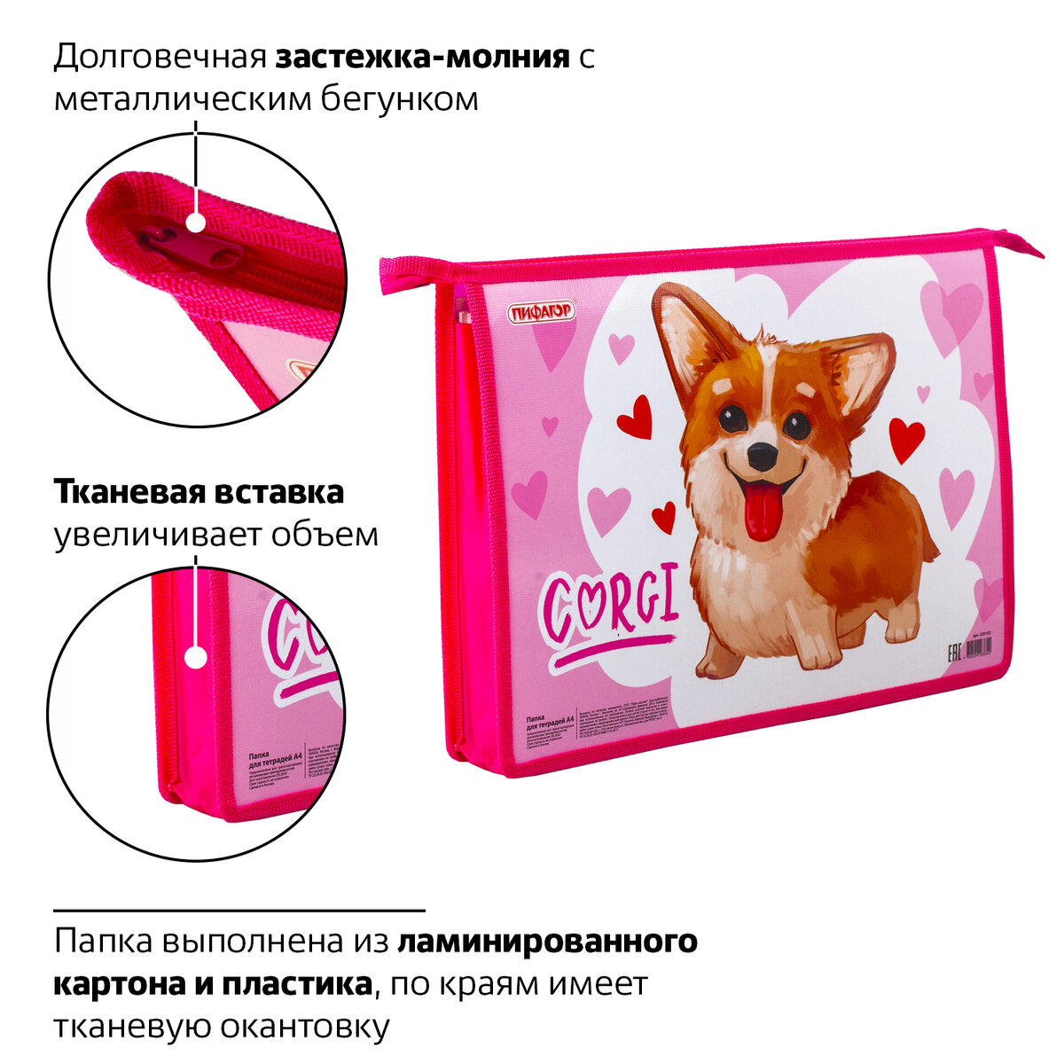 Папка для тетрадей Пифагор А4 - фото 3