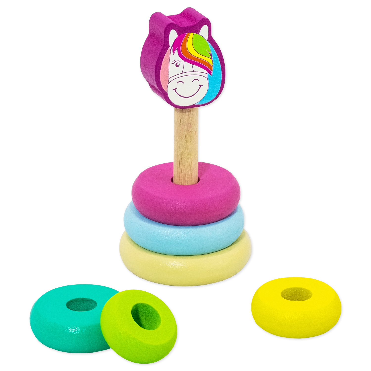 Игрушка Alatoys пирамидка Лошадка развивающая игрушка - фото 3