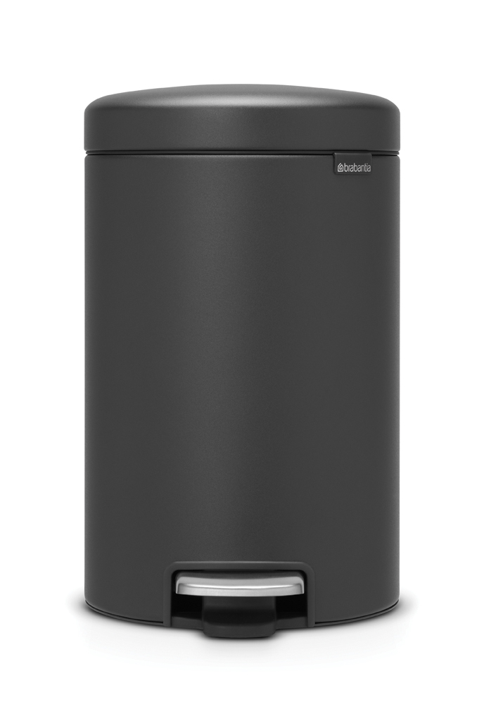 Бак мусорный Brabantia NewIcon с педалью графитовый с напылением 12л 113802 - фото 1