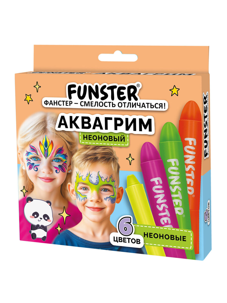 Аквагрим Funster Неоновый краски 6 цв. - фото 7