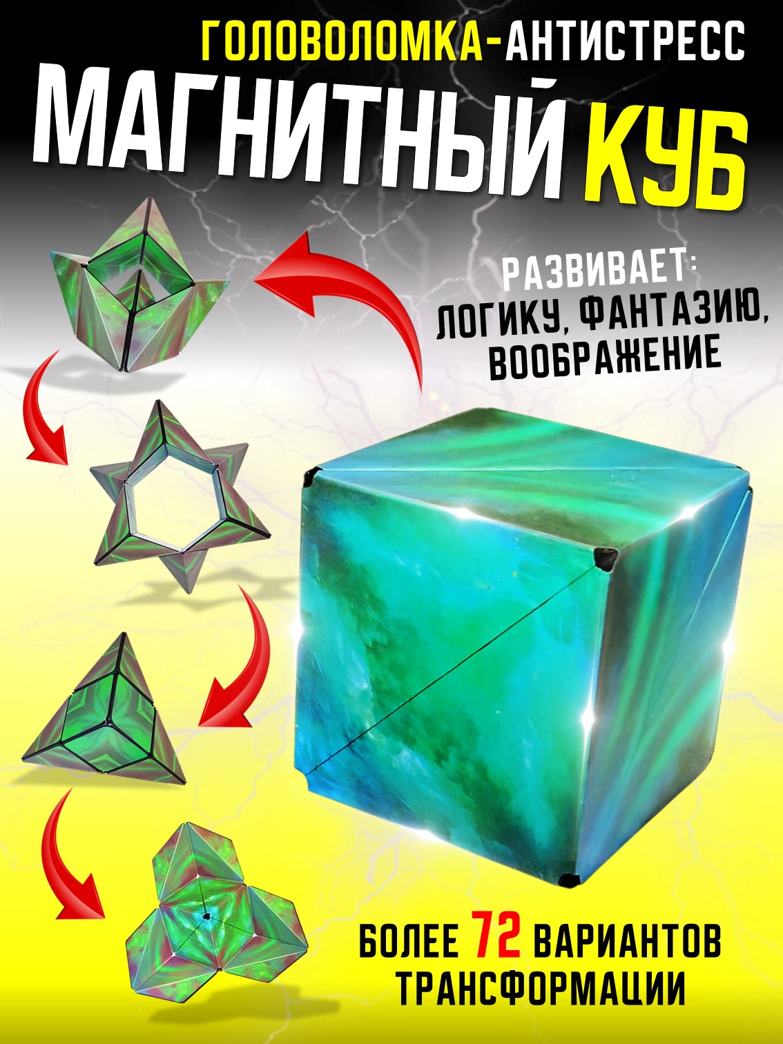 Игрушка-антистресс S+S 3D ЗЕЛЕНЫЙ - фото 1