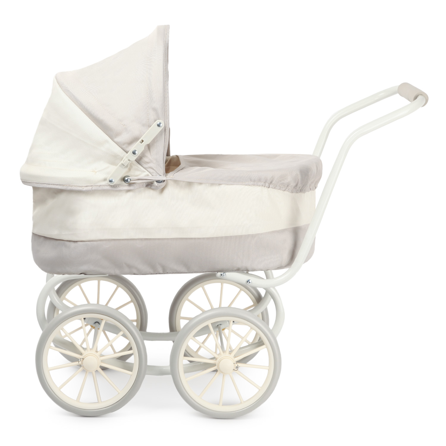 Коляска-люлька для кукол Demi Star 9678 beige/white - фото 3