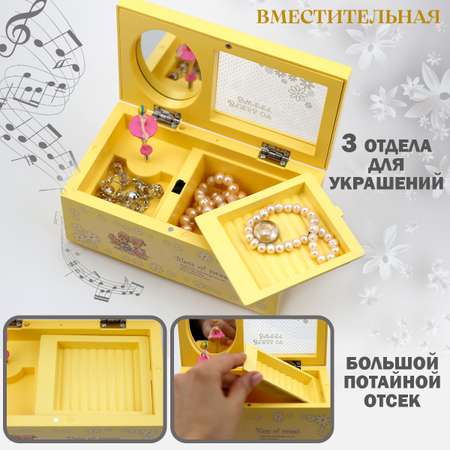 Шкатулка музыкальная TIPTOPOLIS желтая