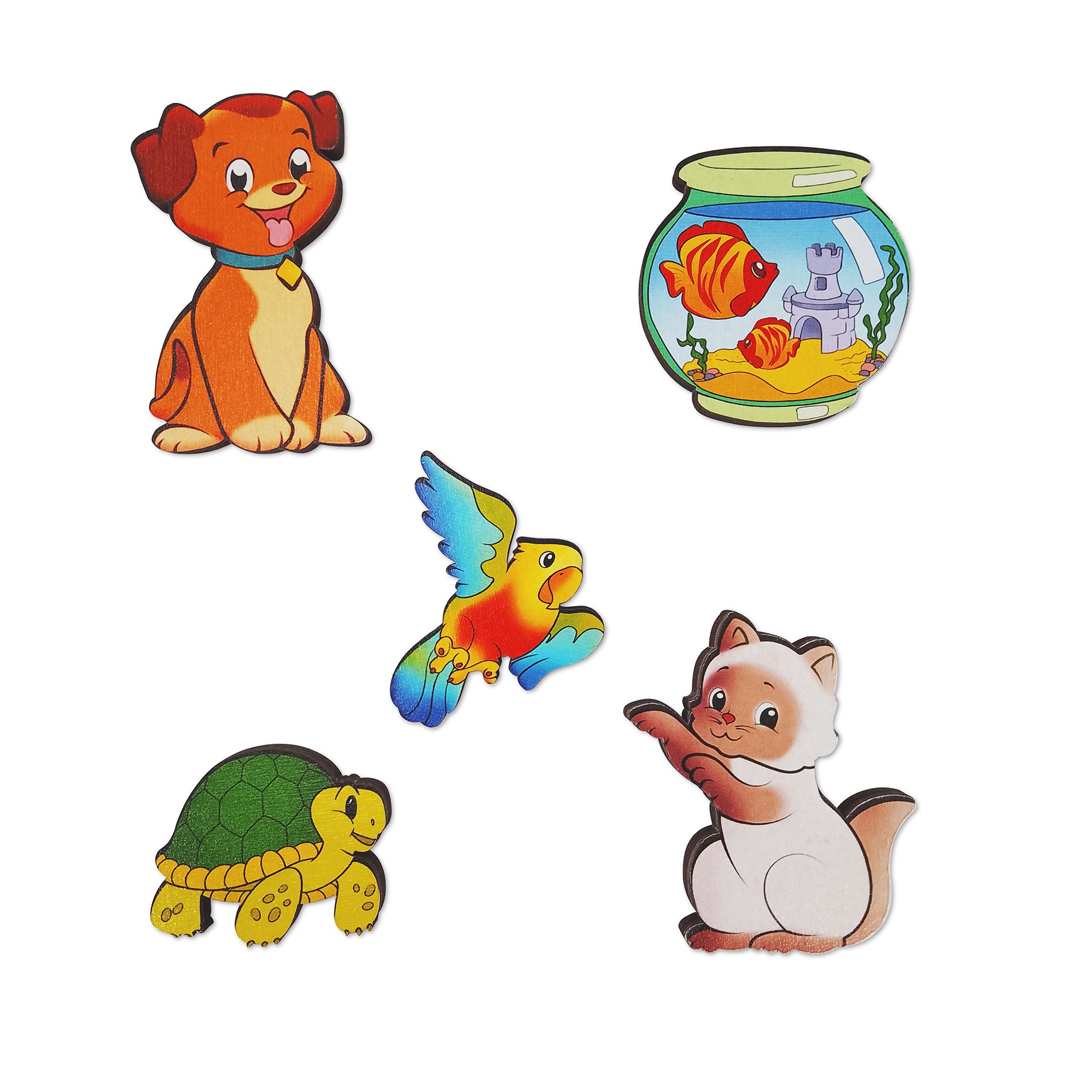 Игрушка Нескучные игры рамка-вкладыш Монтессори Домашние животные - фото 3