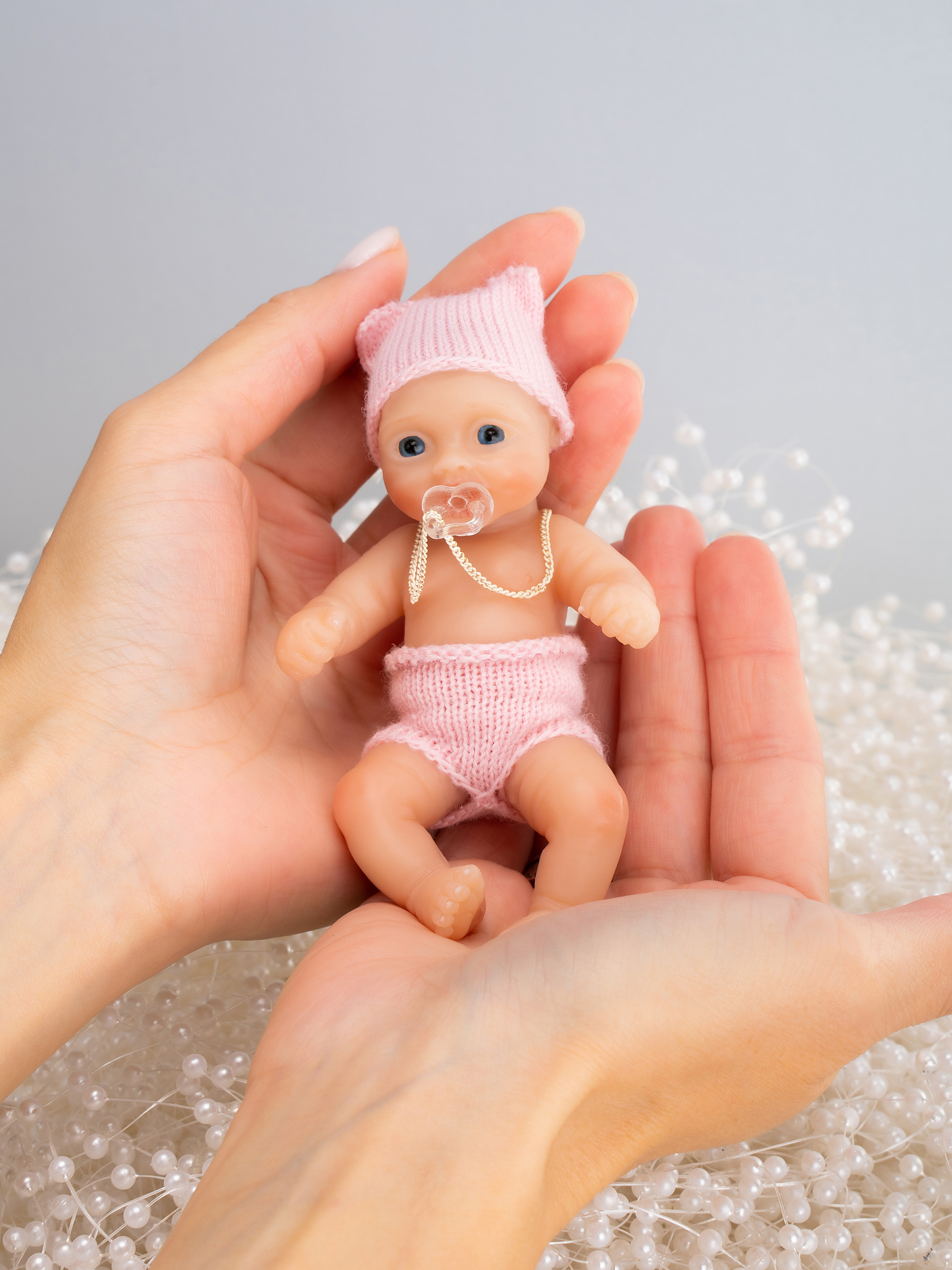 Кукла мини Magic Manufactory Magic baby Пупс Reborn розовый высота 12 см 4631162180888 - фото 1