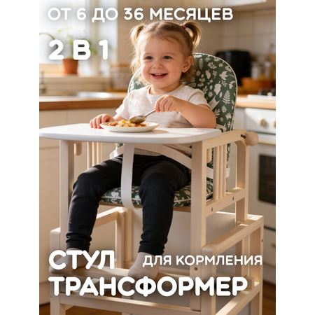 Стульчик для кормления Little Snail Baloo зеленый