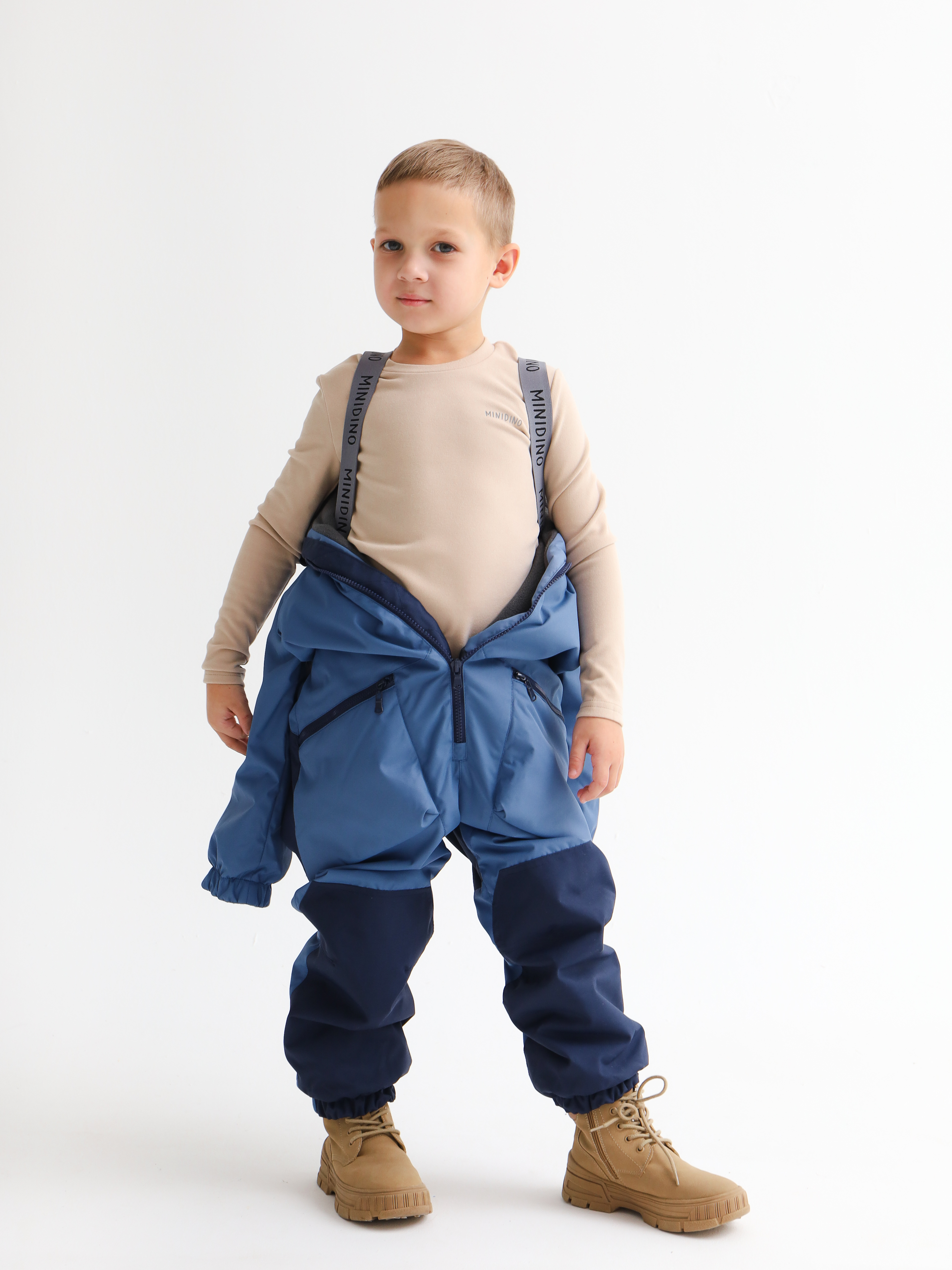 Комбинезон MINIDINO B-VO-Kmb-102/1Комбинезон демисезонный 3.0 деним детский - фото 7
