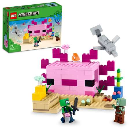 Конструктор LEGO Minecraft The Axolotl House блочный
