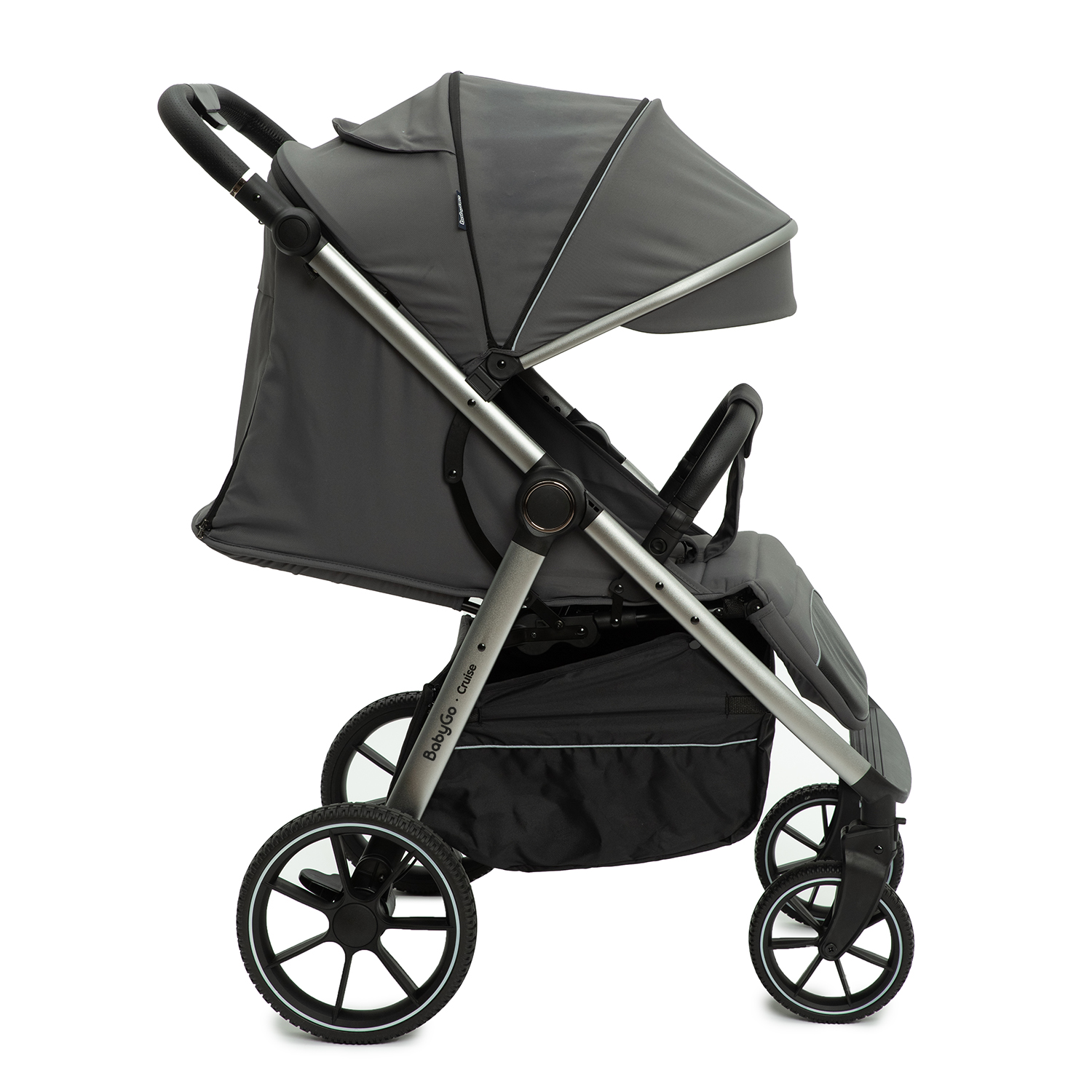 Коляска прогулочная BabyGo Cruise New серый - фото 15