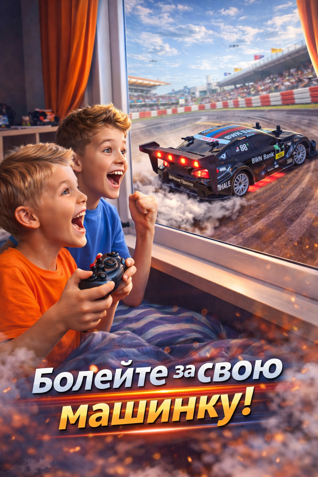 Автомобиль РУ BalaToys Дрифт С Дымом Гоночный - фото 5