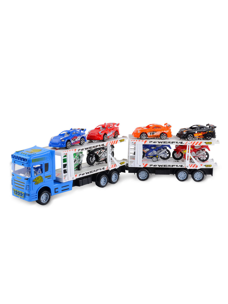 Игровой набор Handers Трейлер с прицепом HAC1613-130-1//синий - фото 4