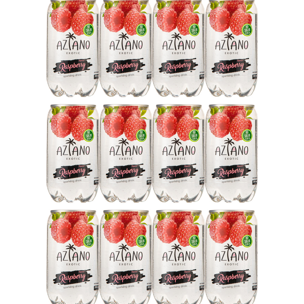 Напиток газированный Aziano Sparkling Малина 0.350 л 12 штук - фото 1