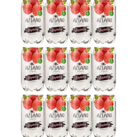 Напиток газированный Aziano Sparkling Малина 0.350 л 12 штук