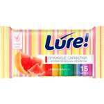 Влажные салфетки LURE антибактериальные 15 шт.