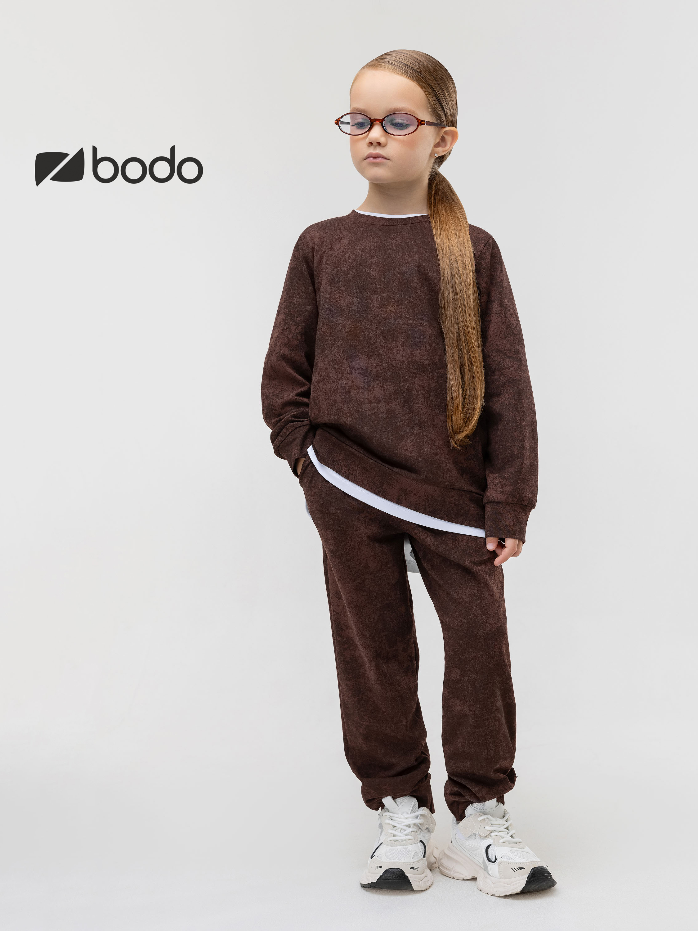 Свитшот и брюки Bodo 11-263МU_коричневый - фото 3
