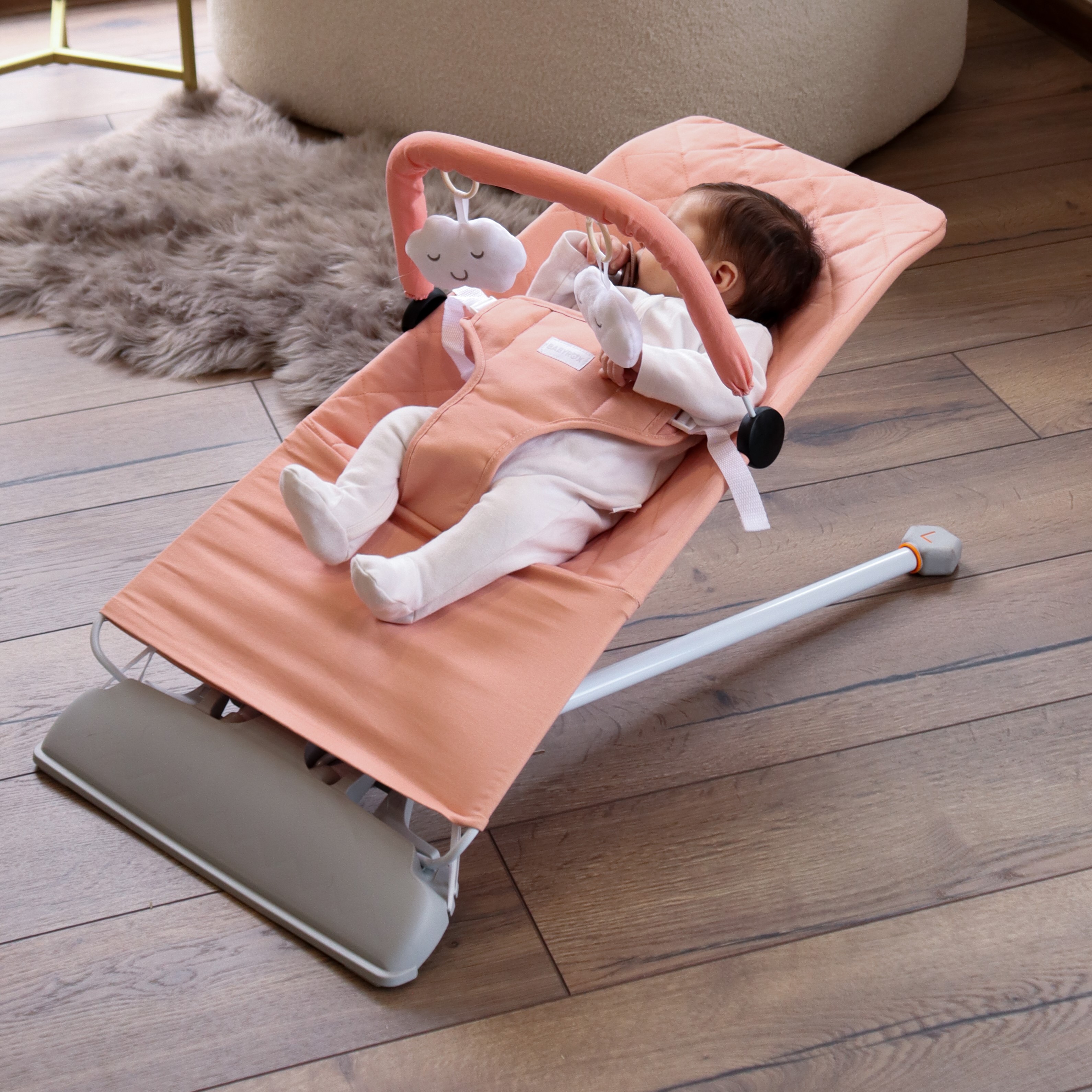 Шезлонг BabyRox розовый - фото 3