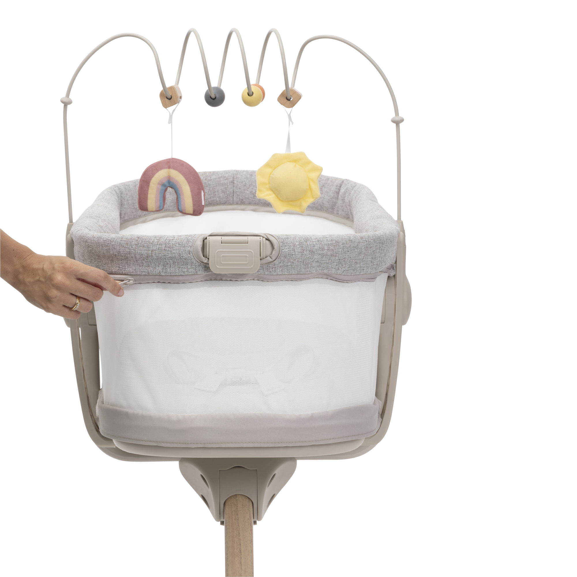 Детская кроватка Chicco Baby Hug Armonia 4в1 с рождения до 3 лет Scandinavian овальная, без маятника (бежевый) - фото 13