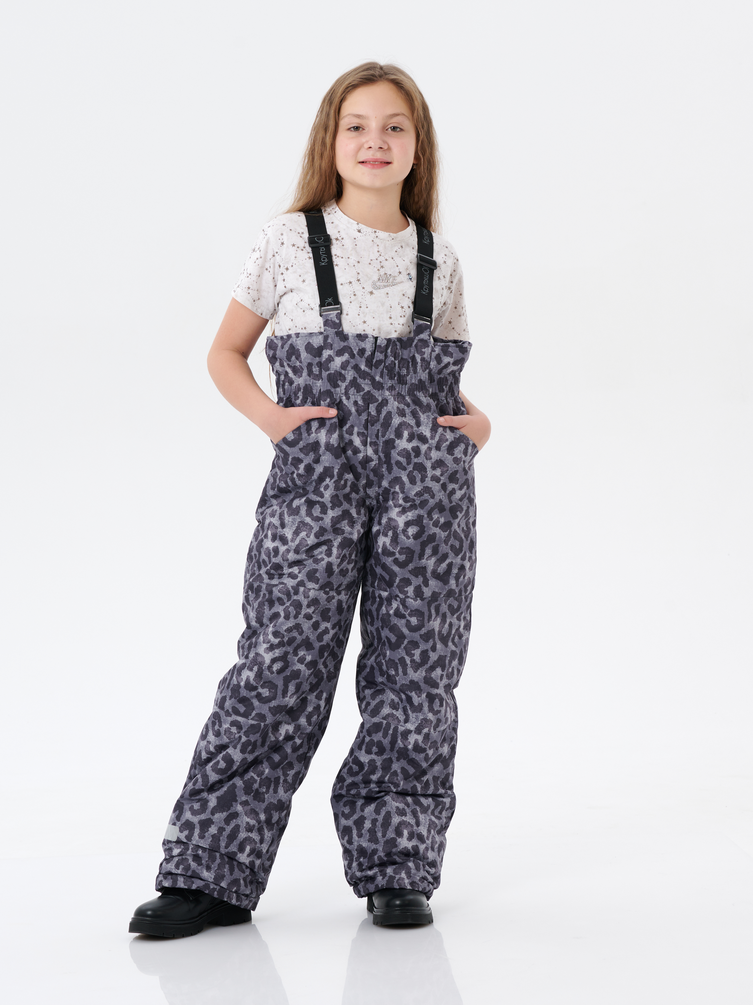 Брюки утепленные КрутышОк Т-067 серый леопард - фото 9