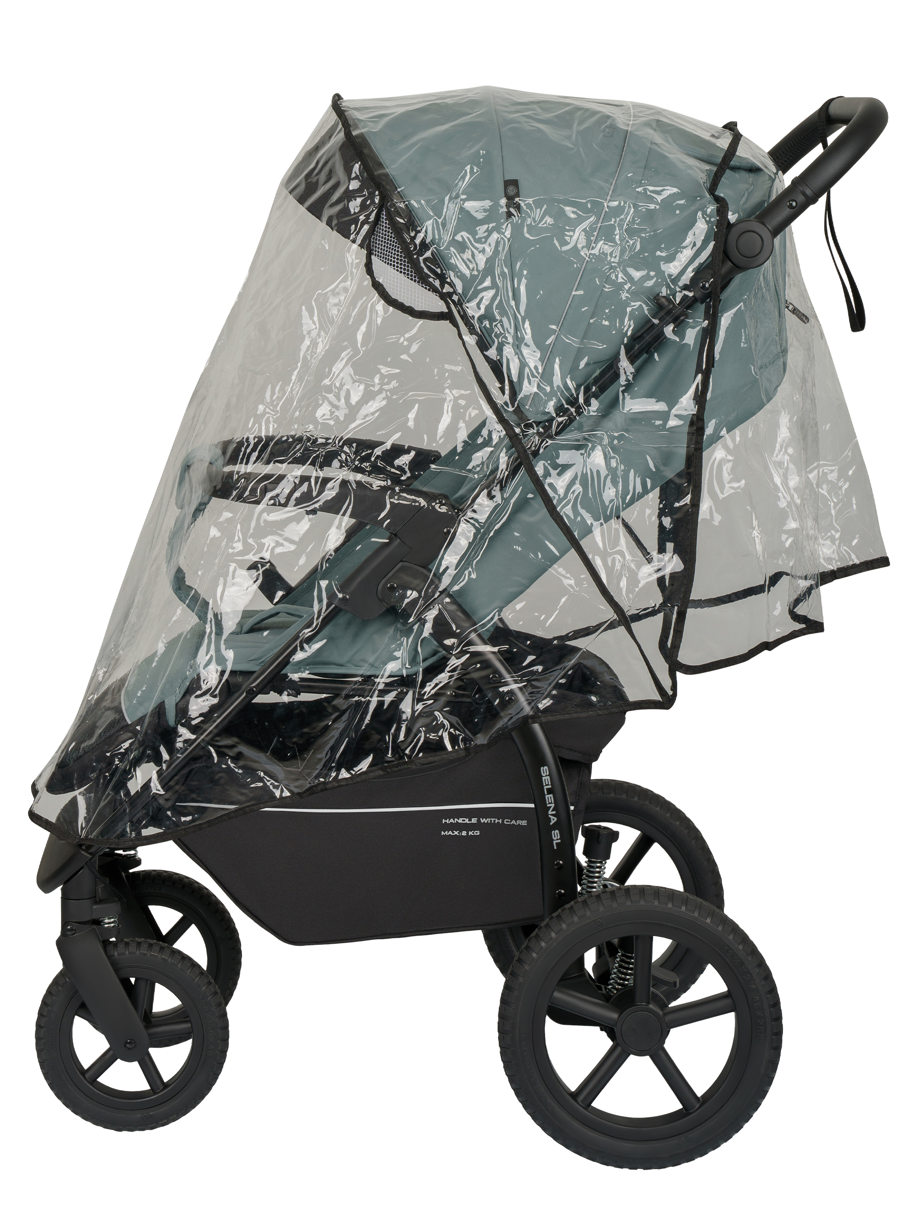 Коляска прогулочная JOVOLA Selena SL, всесезонная зеленый - фото 32