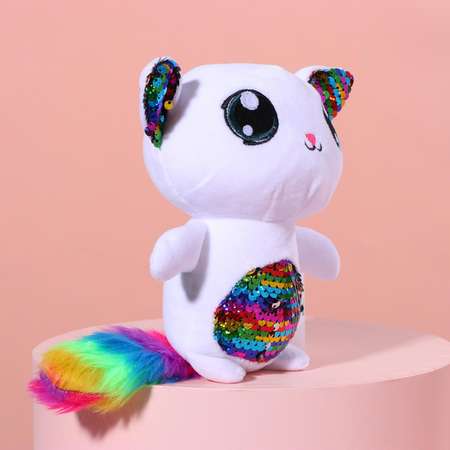 Игрушка мягкая Milo Toys Лемурчик Феня с пайетками