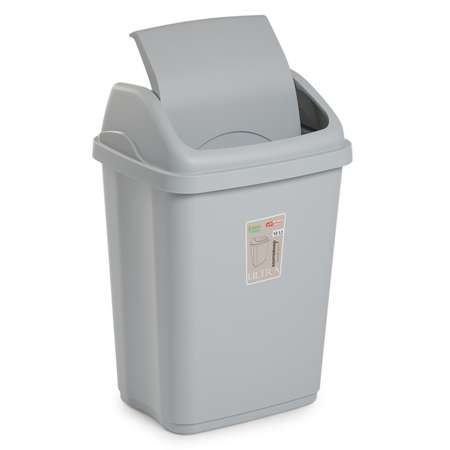 Контейнер elfplast Ultra для мусора 10 л 25.5х20.5х37.5 см серый