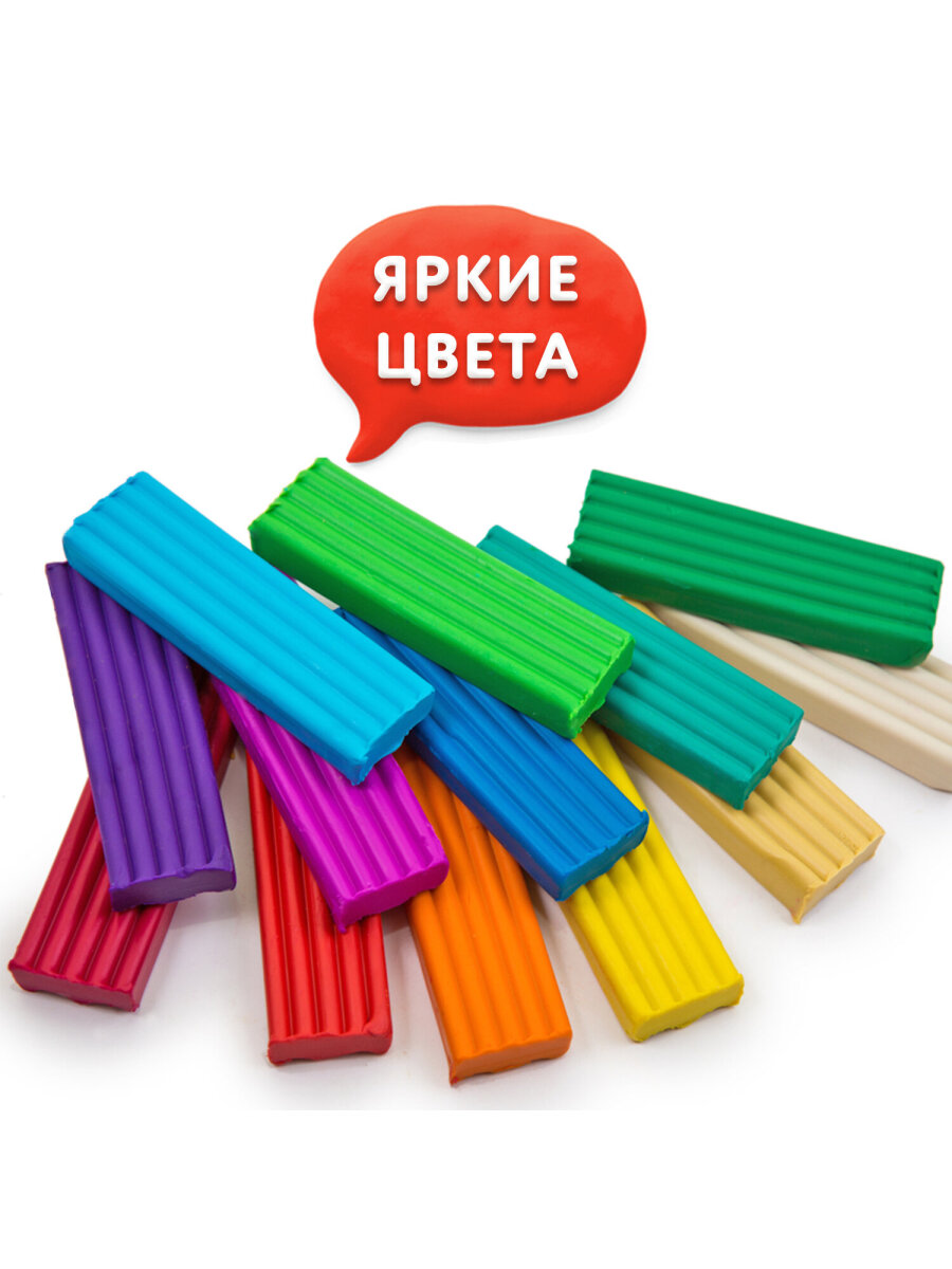Пластилин Юнландия 12 цв. - фото 3