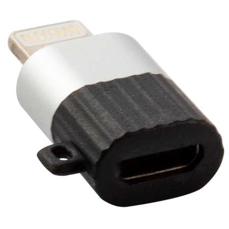 Адаптер-переходник RedLine Jumper MicroUSB – Lightning до 3А черно-серебристый